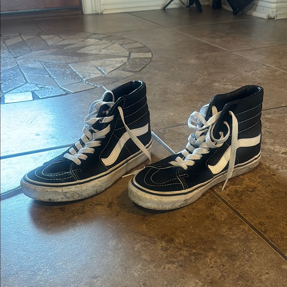 Black and white high top vans!